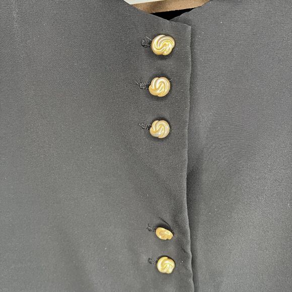 Bedford Fair Lifestyles black button up tunic Size 12P - Picture 7 of 7